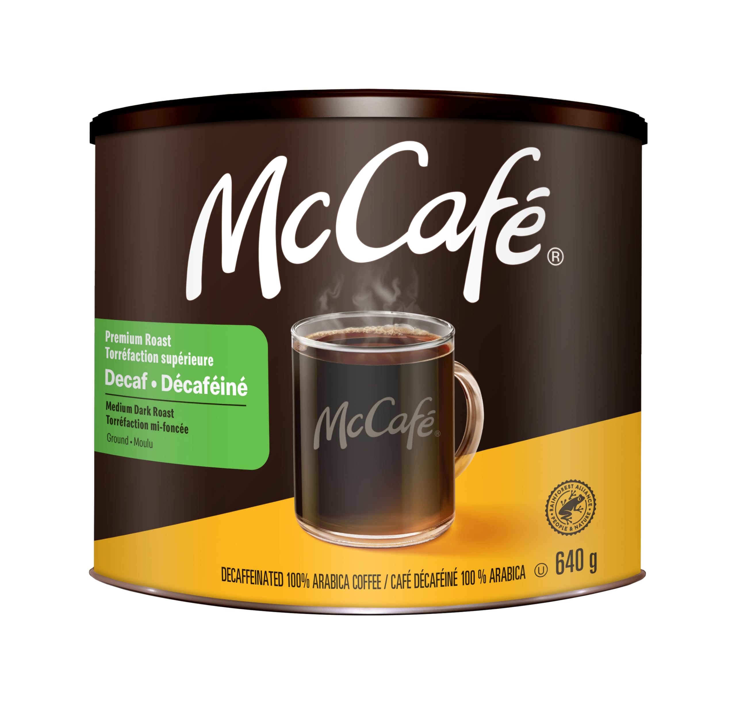 カフィーコーヒー McCafe Premium Dark Roast Decaf Ground Coffee, 640g, Can Be Used